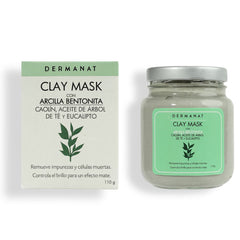 Mascarilla Facial Clay Mask Con Arcilla Bentonita X 110G - Dermanat