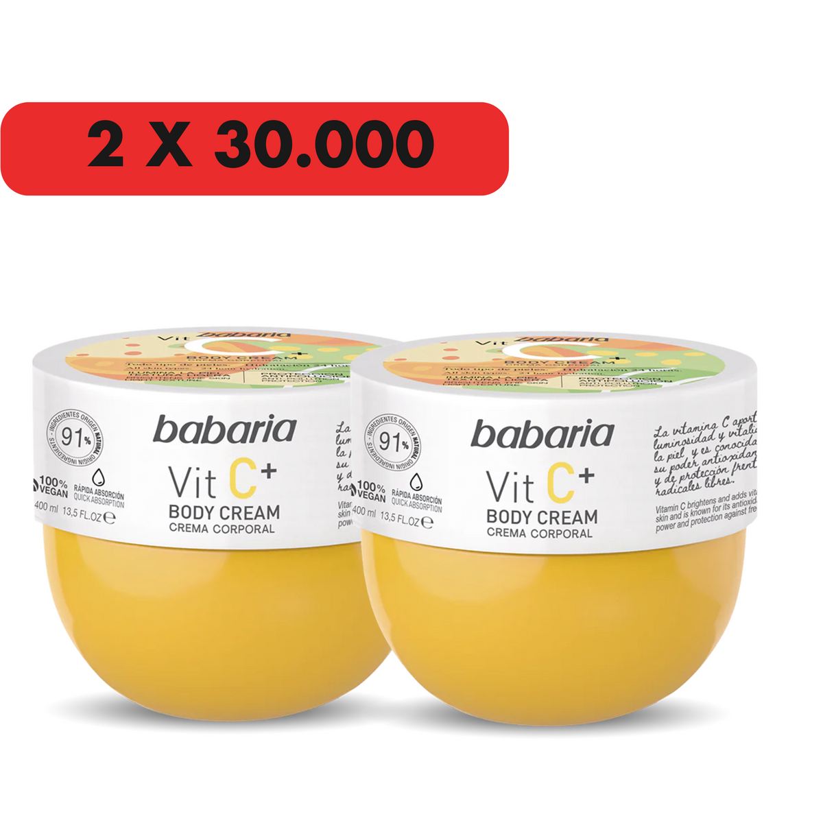 Kit Oferta Crema Corporal Vitamina C X 400ml  - Babaria