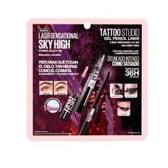 Kit Infinite Eyes Pestañina Sky High Black + Tatto Liner - Maybelline