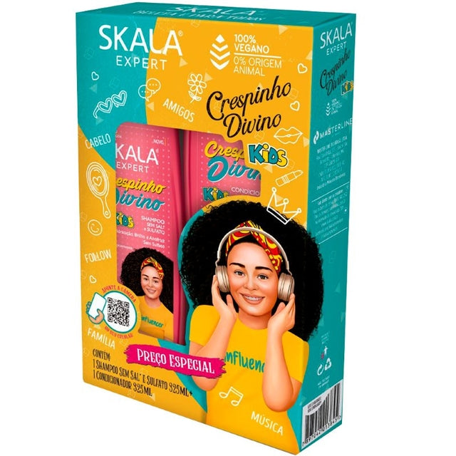 Kit Shampoo Y Acondicionador Crespinho Divino Kids 650 ml - Skala- Ettos.co Tienda del Peluquero