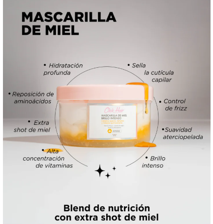 Mascarilla De Miel Brillo Intenso X 300 Ml - Click Hair