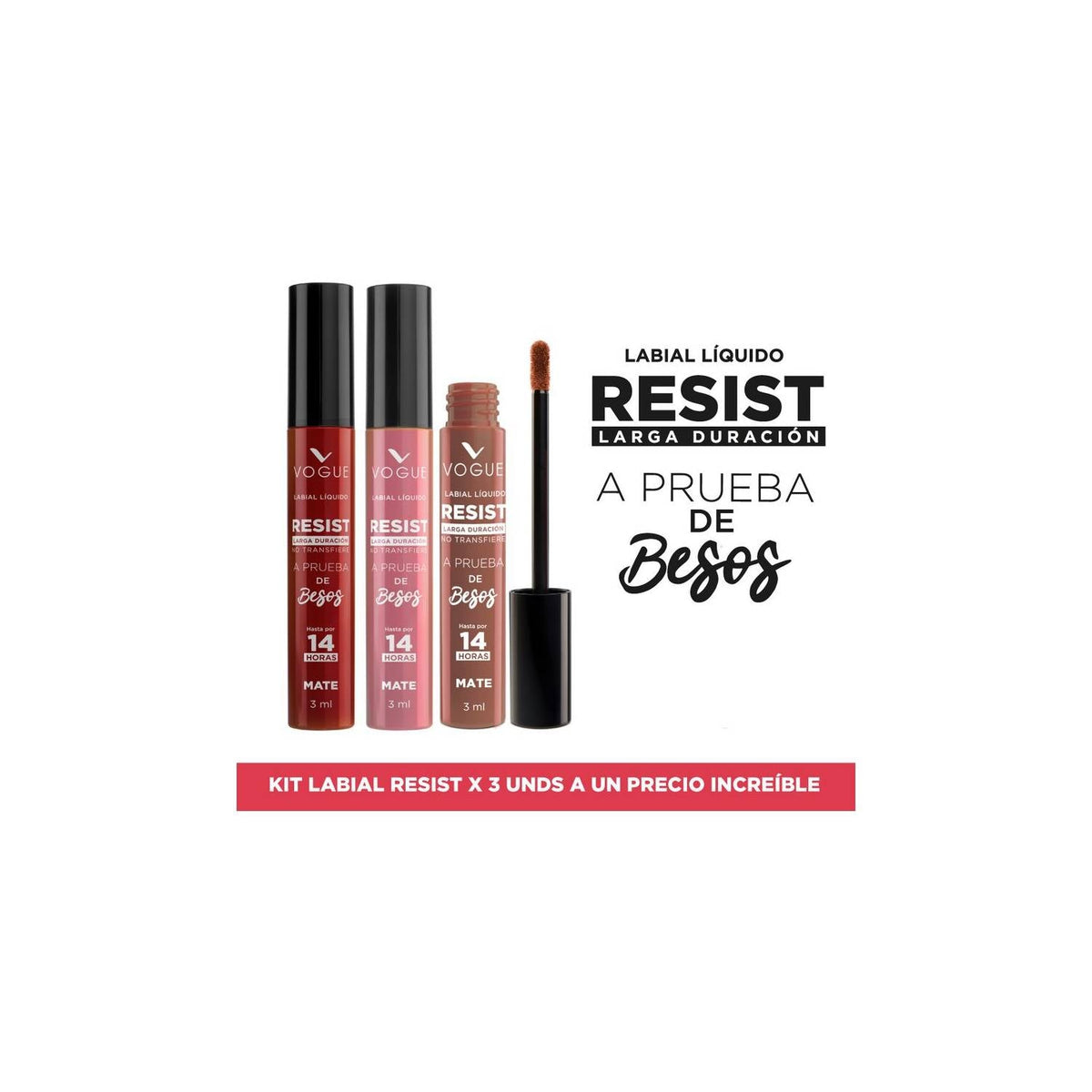 Kit Labiales Resist x 3 Tonos - Vogue