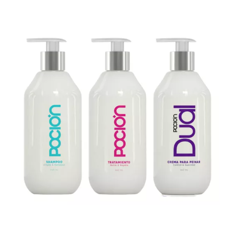 Kit Shampoo + Tratamiento + Crema Para Peinar - La Pocion